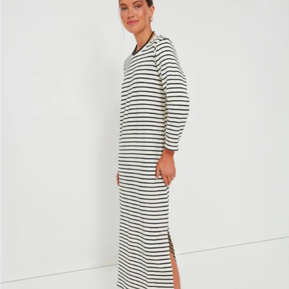 Tuckernuck Pomander Place Navy Stripe Gio Maxi Dress - Picture 3 of 8